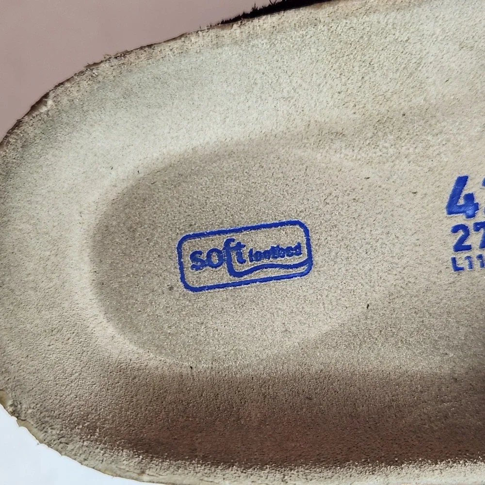 Birkenstock Arizona Soft Footbed Midnight Blue Suede Sandals 42 M9-9.5 W11-11.5